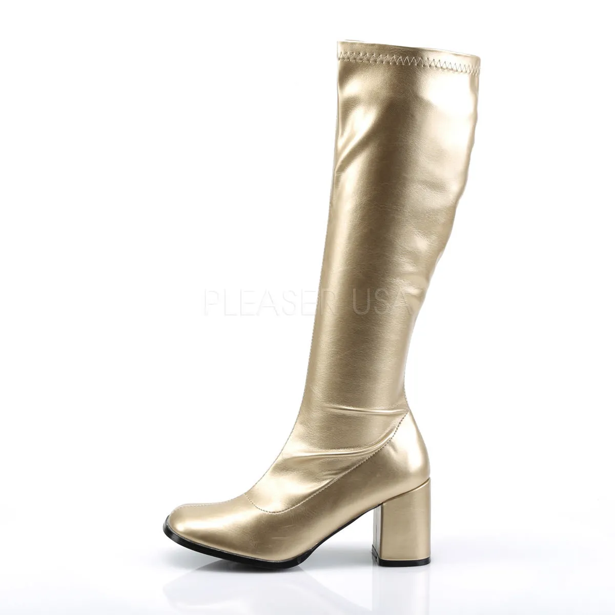 3 Inch Heel GOGO-300 Gold Pu