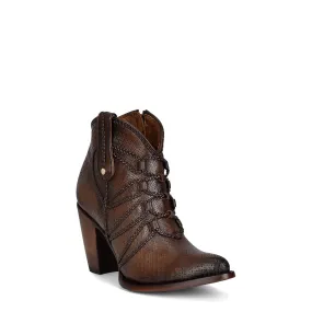 3F90RS - Cuadra mocha fashion cowboy leather ankle boots for women