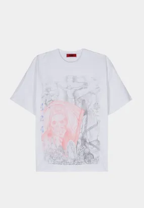 424 Loose T-Shirt Valentina Death White