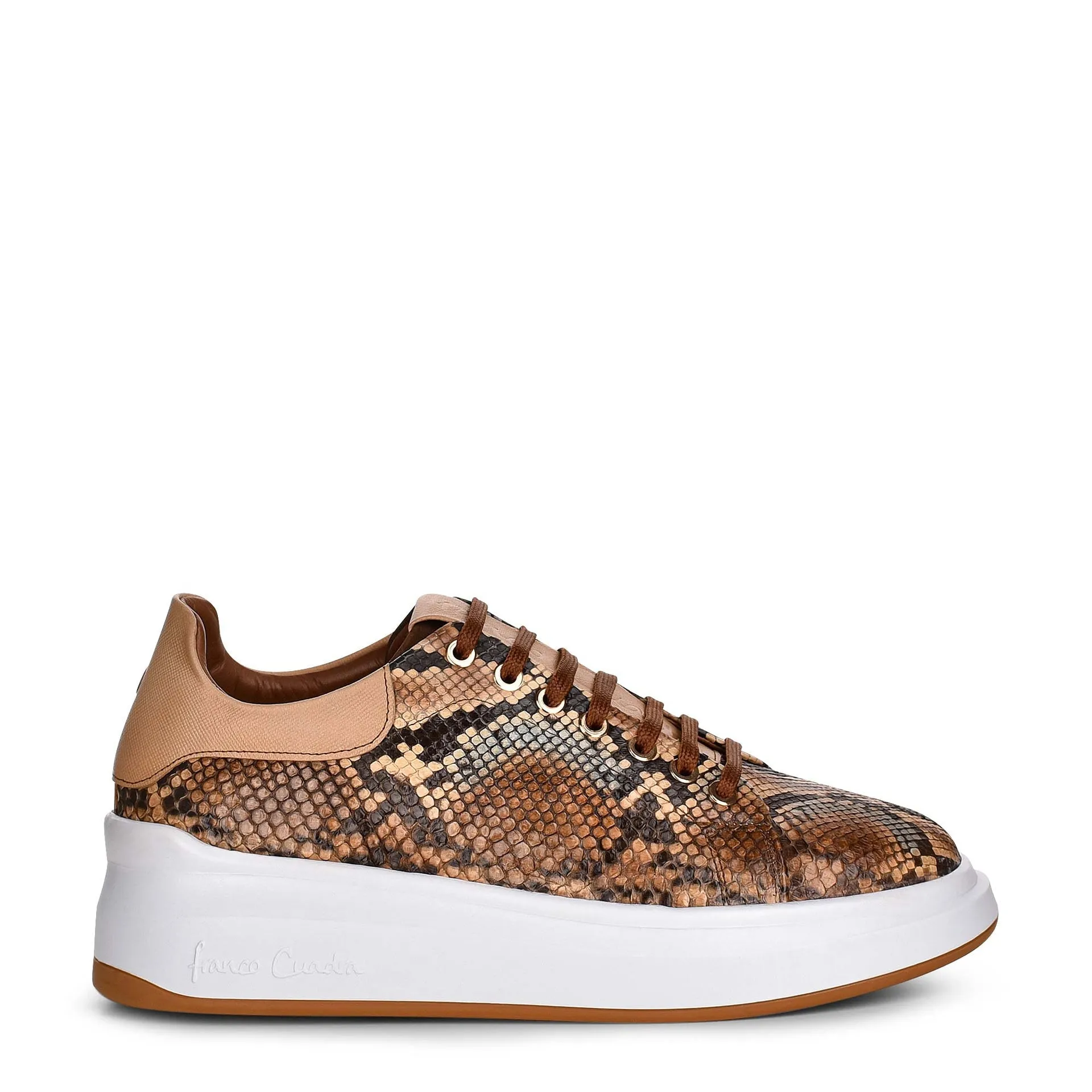 4P4PBVL - Cuadra tobacco casual fashion python sneakers for women