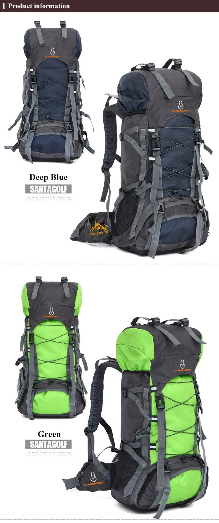 60L Nylon/Oxford Waterproof Dry Bag Outdoor High Quality Travel Backpack Men Women Camping Mountaineering Hiking Backpacks