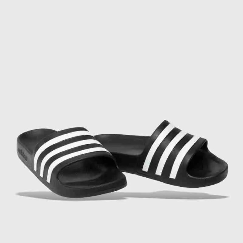 Adidas Unisex Adilette Aqua Slides Black/White _ 167874 _ Black