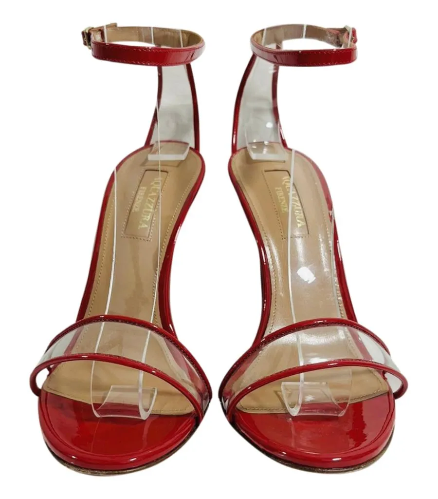 Aquazzura Patent Leather & PVC Sandals. Size 35