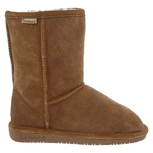 Bearpaw Women's Emma Short Hickory Brown Suede Fur Lined Fashion Winter Boots