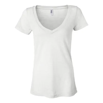 Bella Women's Short Sleeve Burnout V-Neck Tee