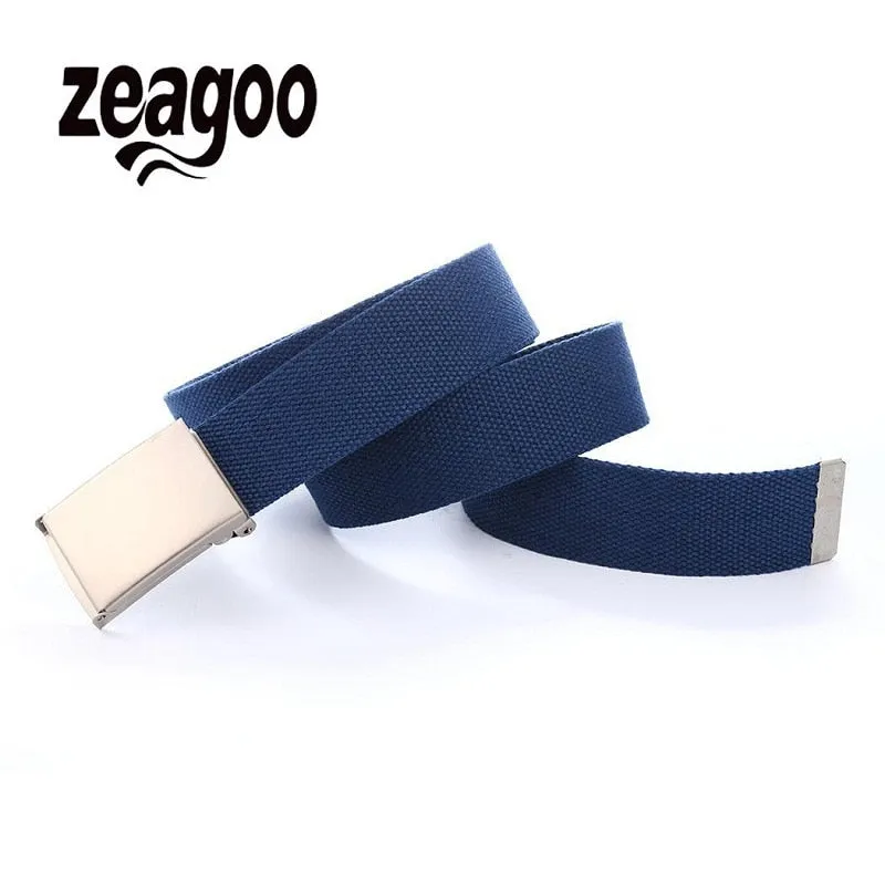 Belt Men Canvas Automatic Metal Buckle Men's Nylon Belt