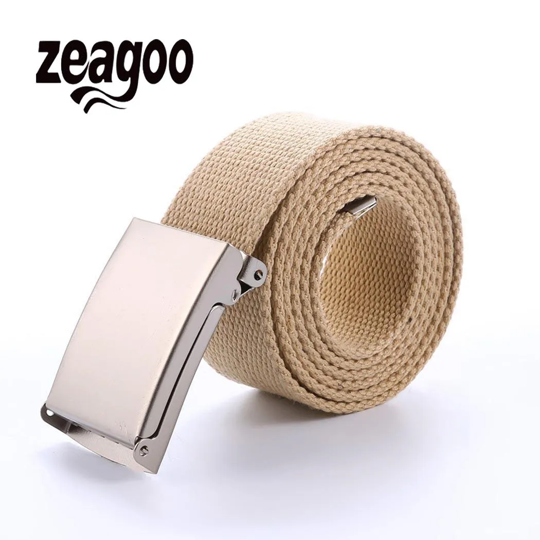 Belt Men Canvas Automatic Metal Buckle Men's Nylon Belt