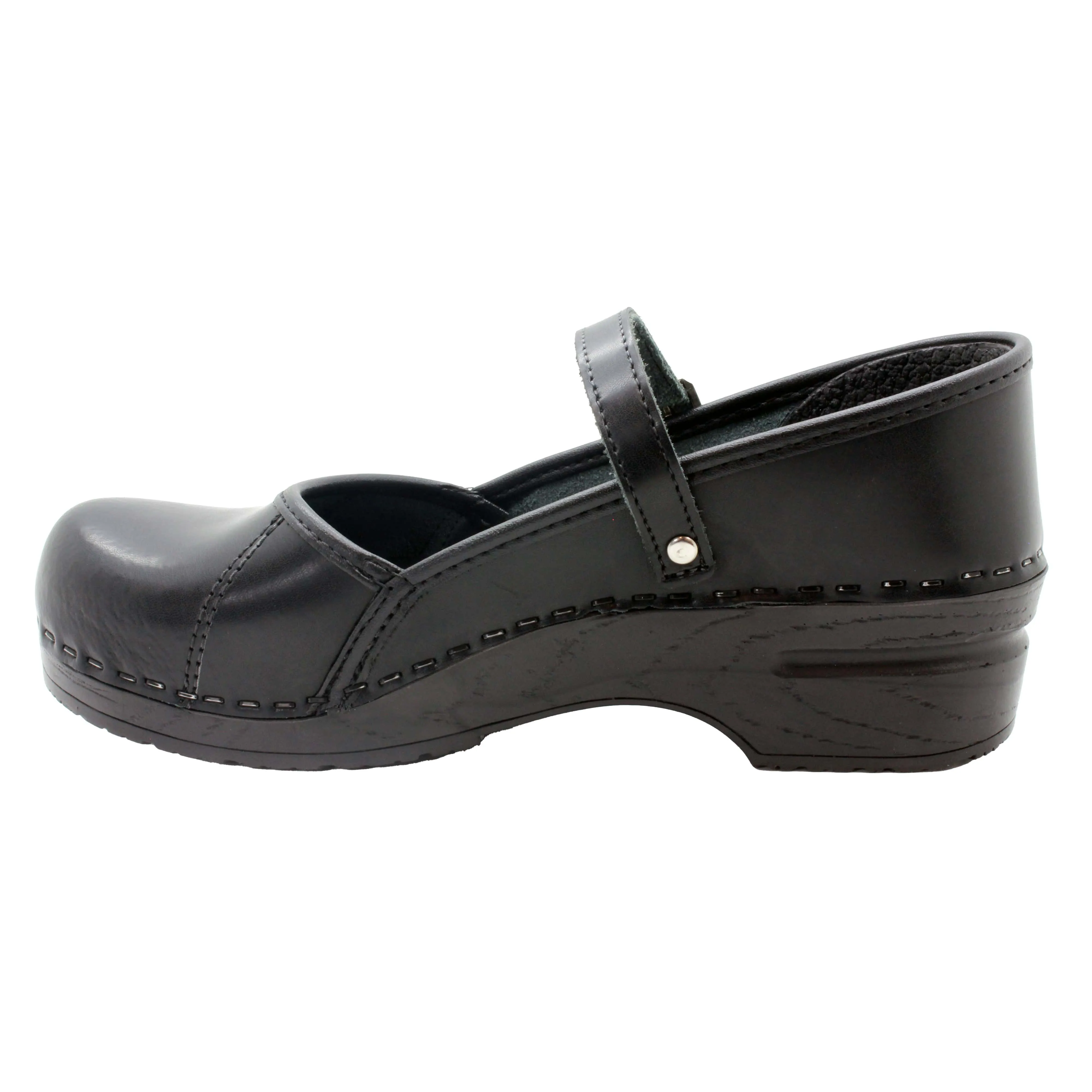 BJORK MARCELLA Mary Jane Cabrio Leather Clogs