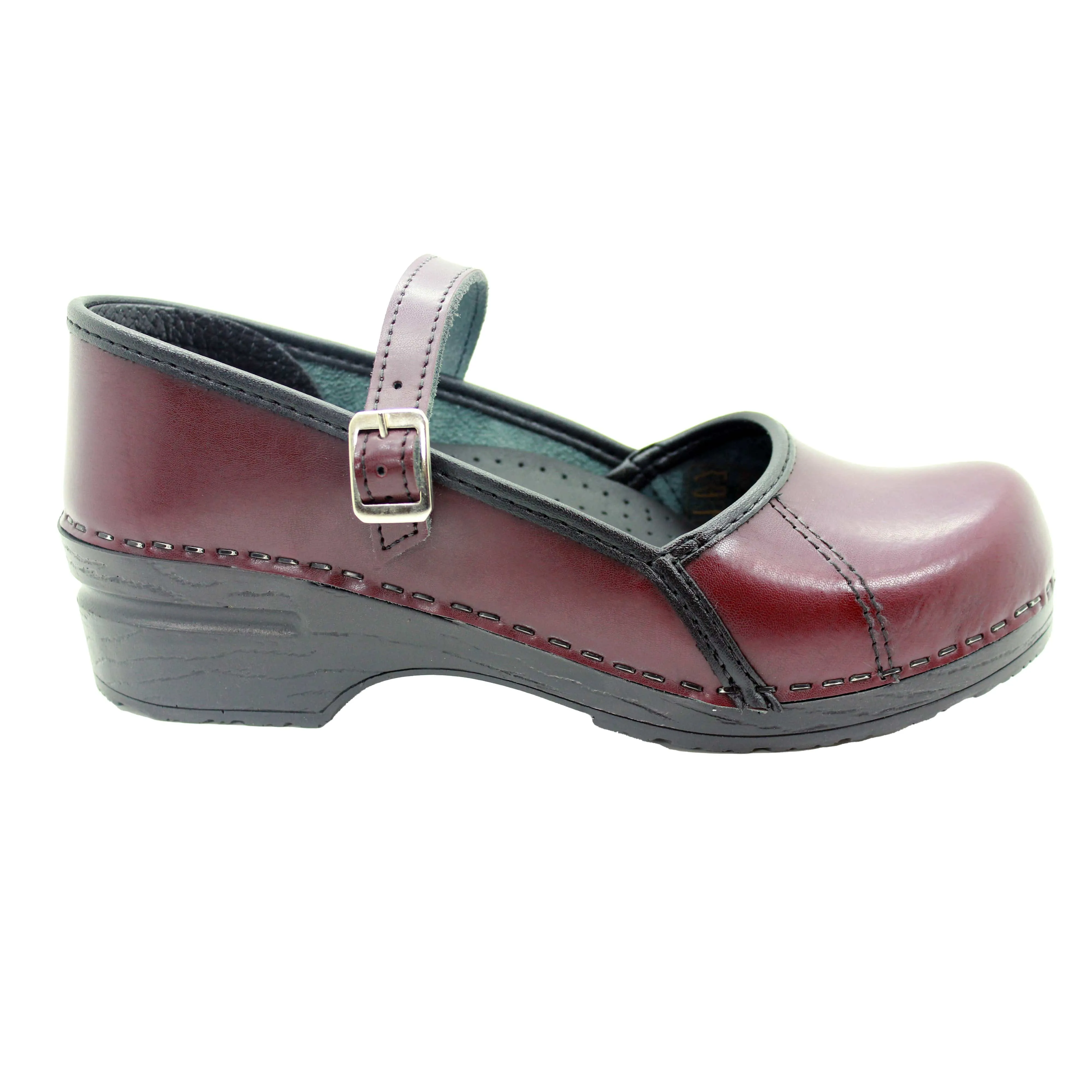 BJORK MARCELLA Mary Jane Cabrio Leather Clogs