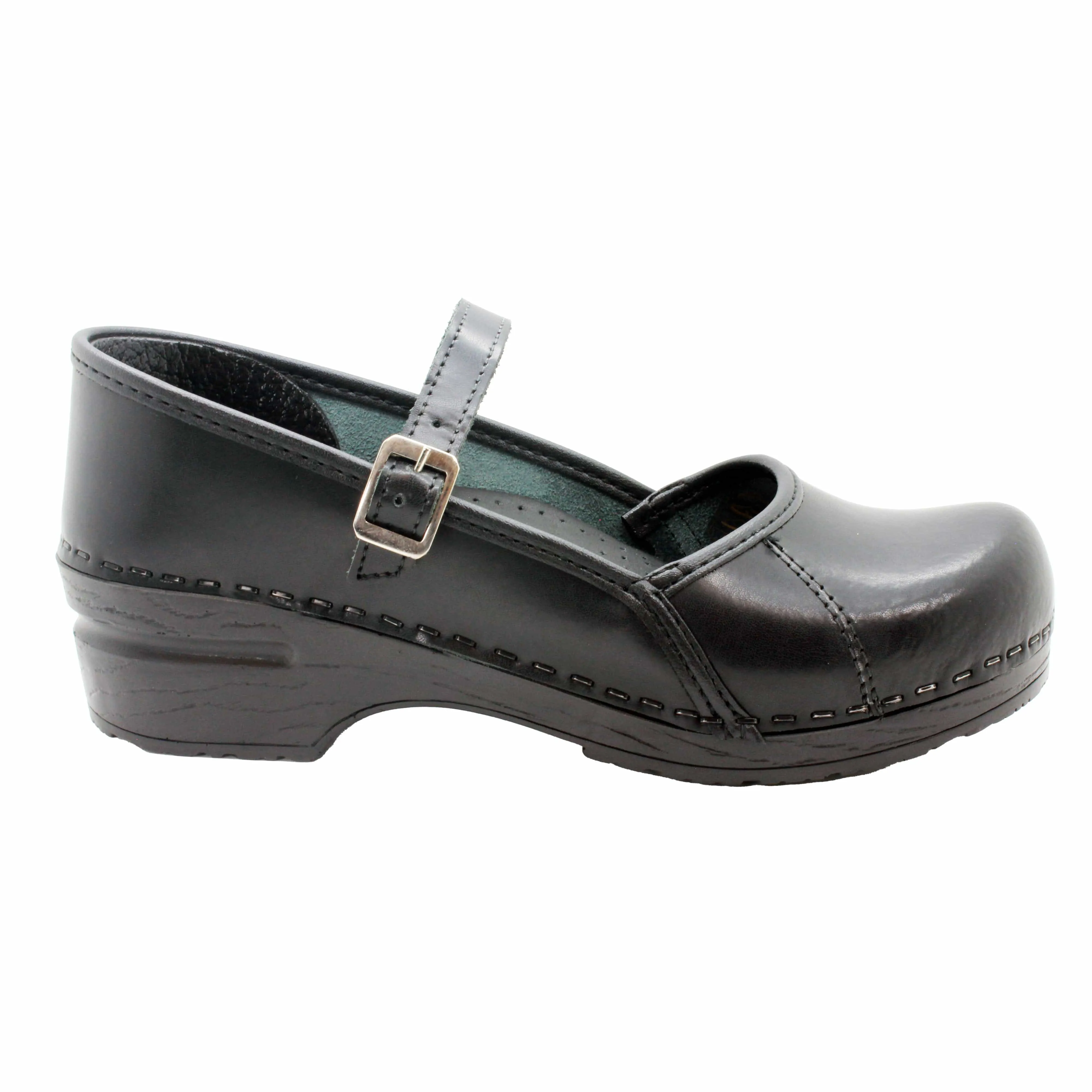 BJORK MARCELLA Mary Jane Cabrio Leather Clogs