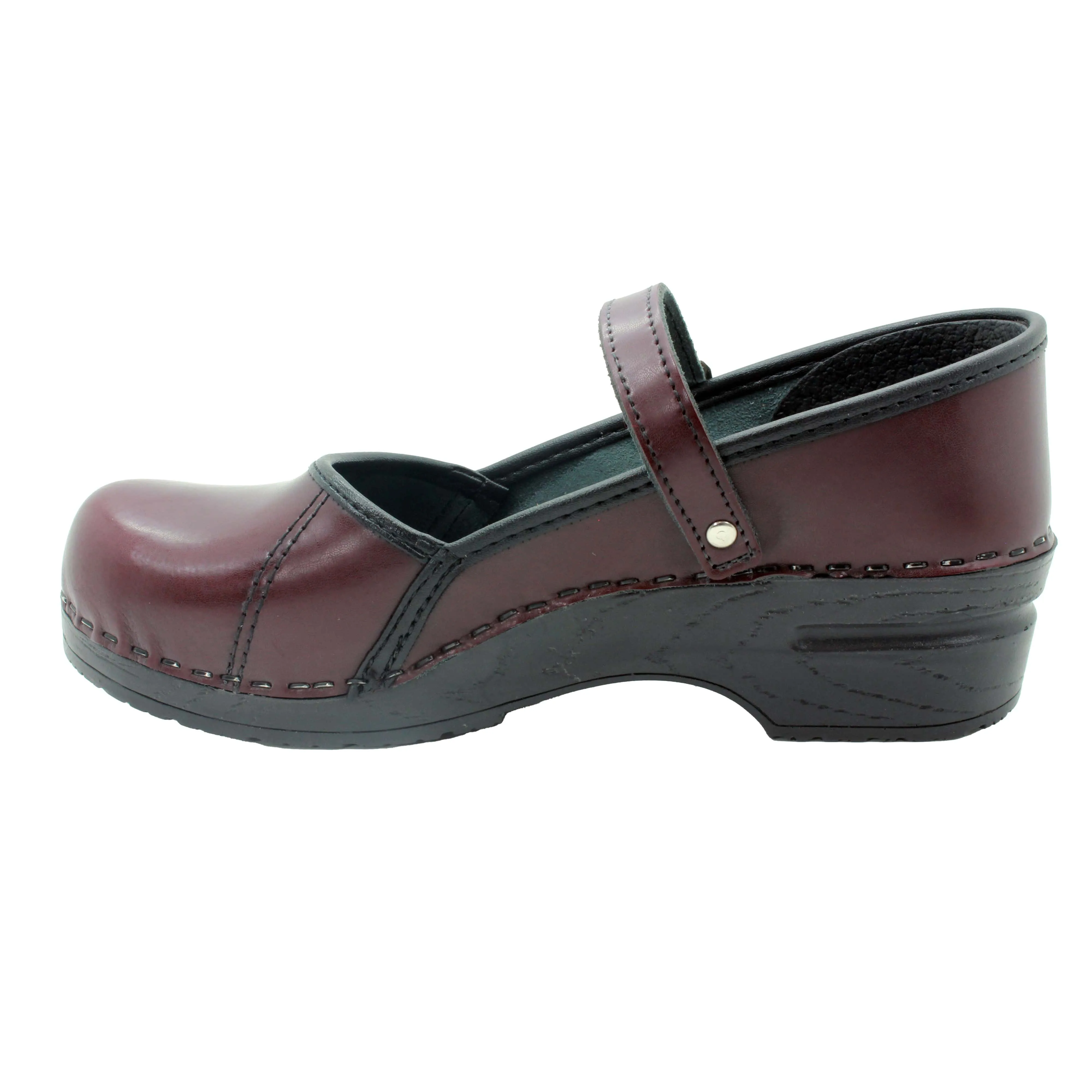 BJORK MARCELLA Mary Jane Cabrio Leather Clogs