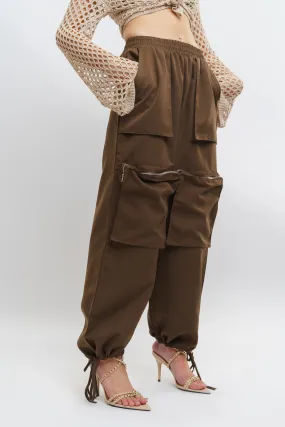 Brown Cargo Trousers