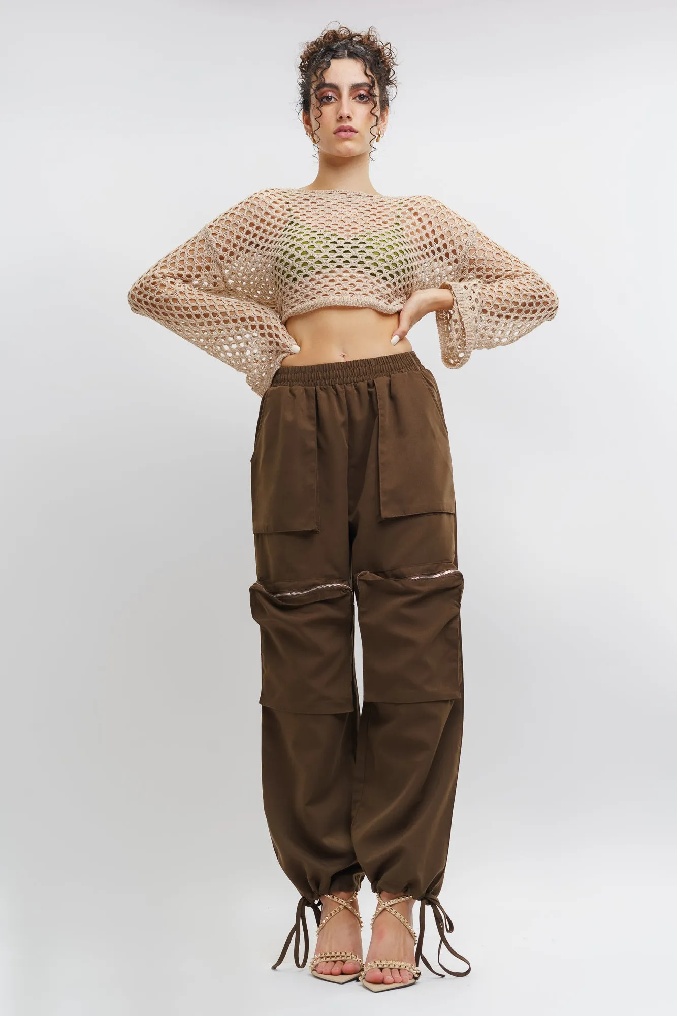 Brown Cargo Trousers