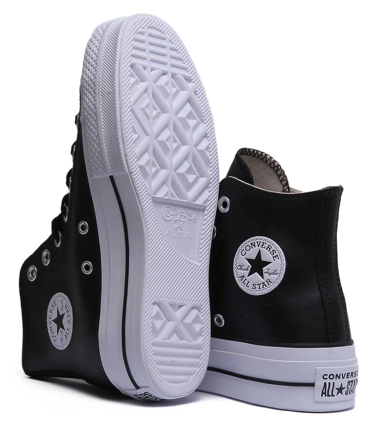 Converse 561675C CT All Star Hi Platform Trainer In Black White For Women