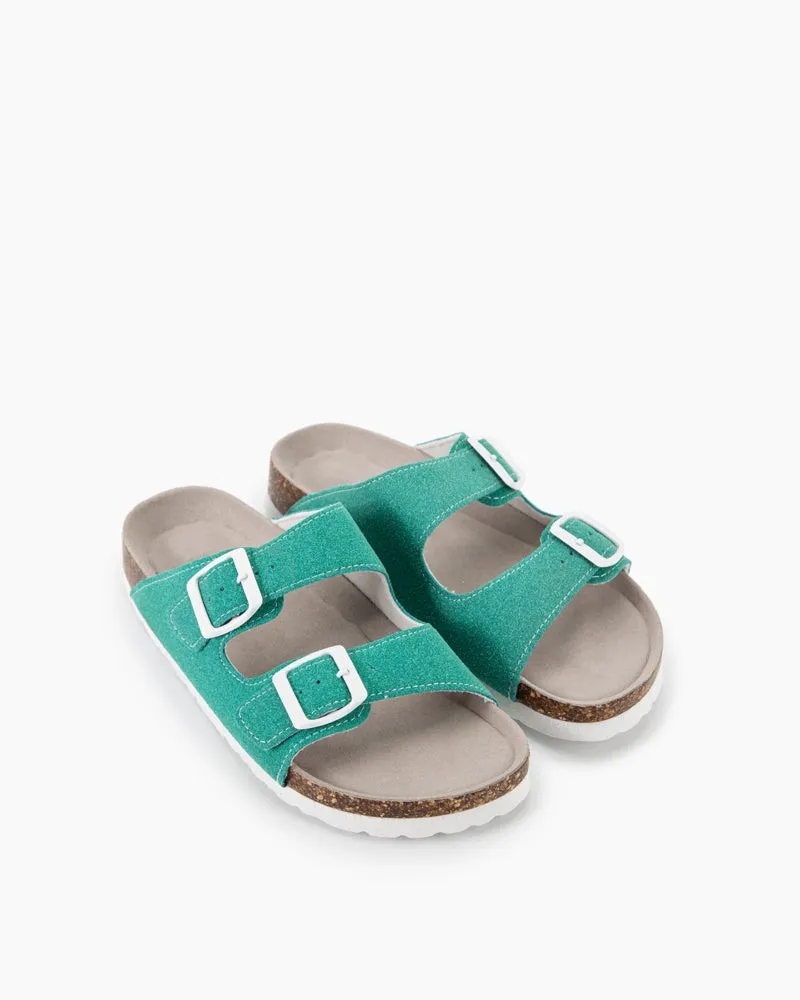 Cork Nubuck Leather Non-slip Flat Sandals