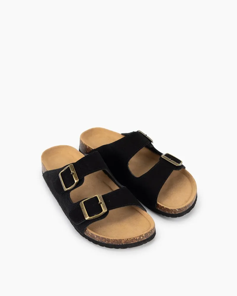 Cork Nubuck Leather Non-slip Flat Sandals