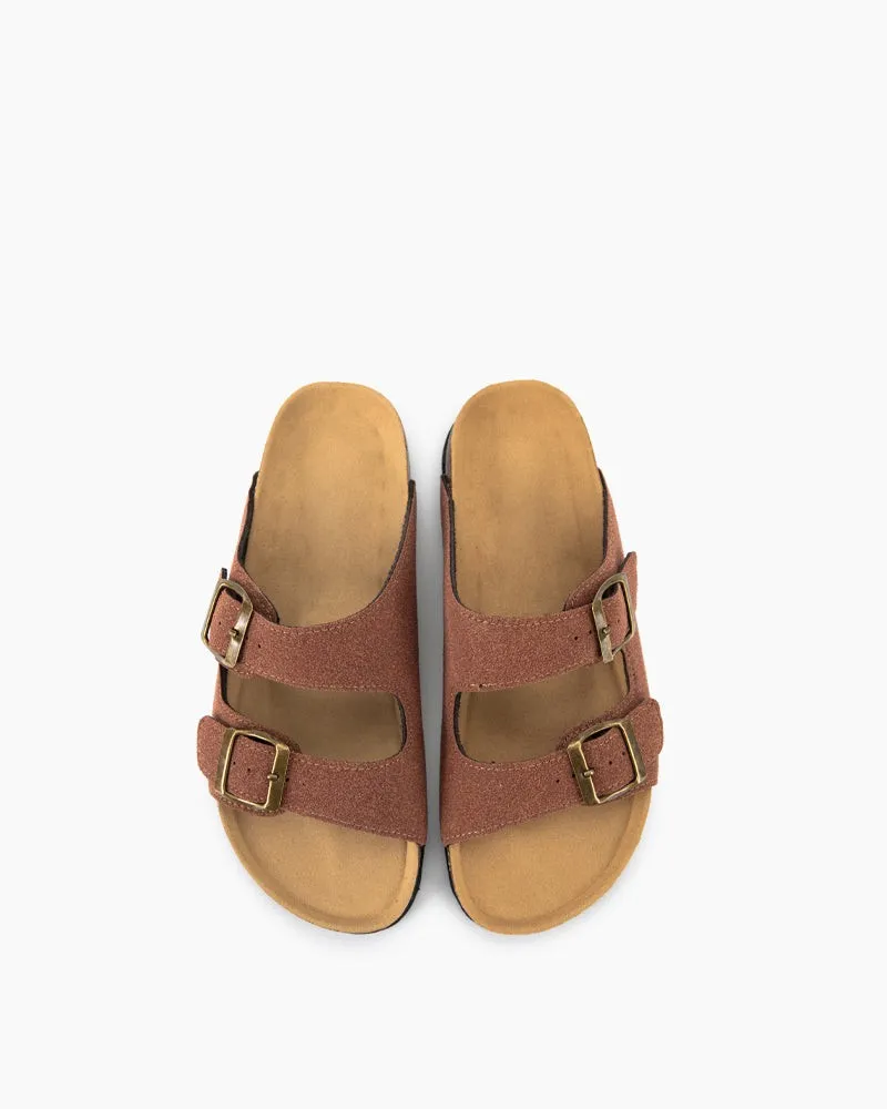 Cork Nubuck Leather Non-slip Flat Sandals