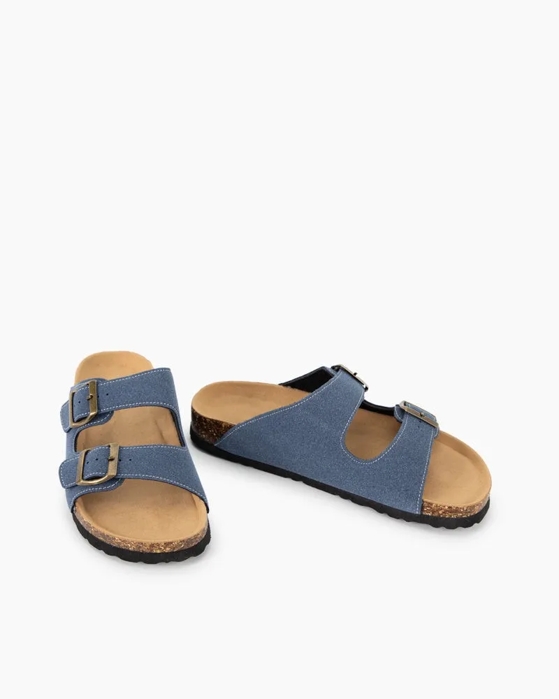 Cork Nubuck Leather Non-slip Flat Sandals