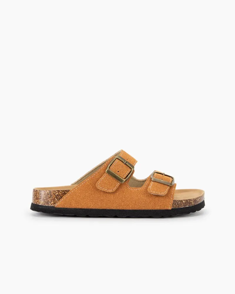 Cork Nubuck Leather Non-slip Flat Sandals