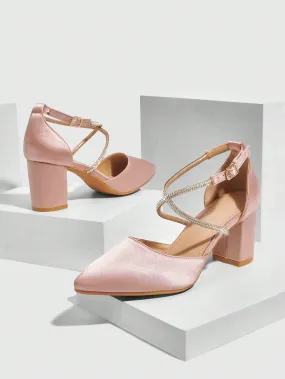 CUCCOO CHICEST Women Shoes Fashionable Light Pink High Heels, Perfect For Dates, Parties, Weddings