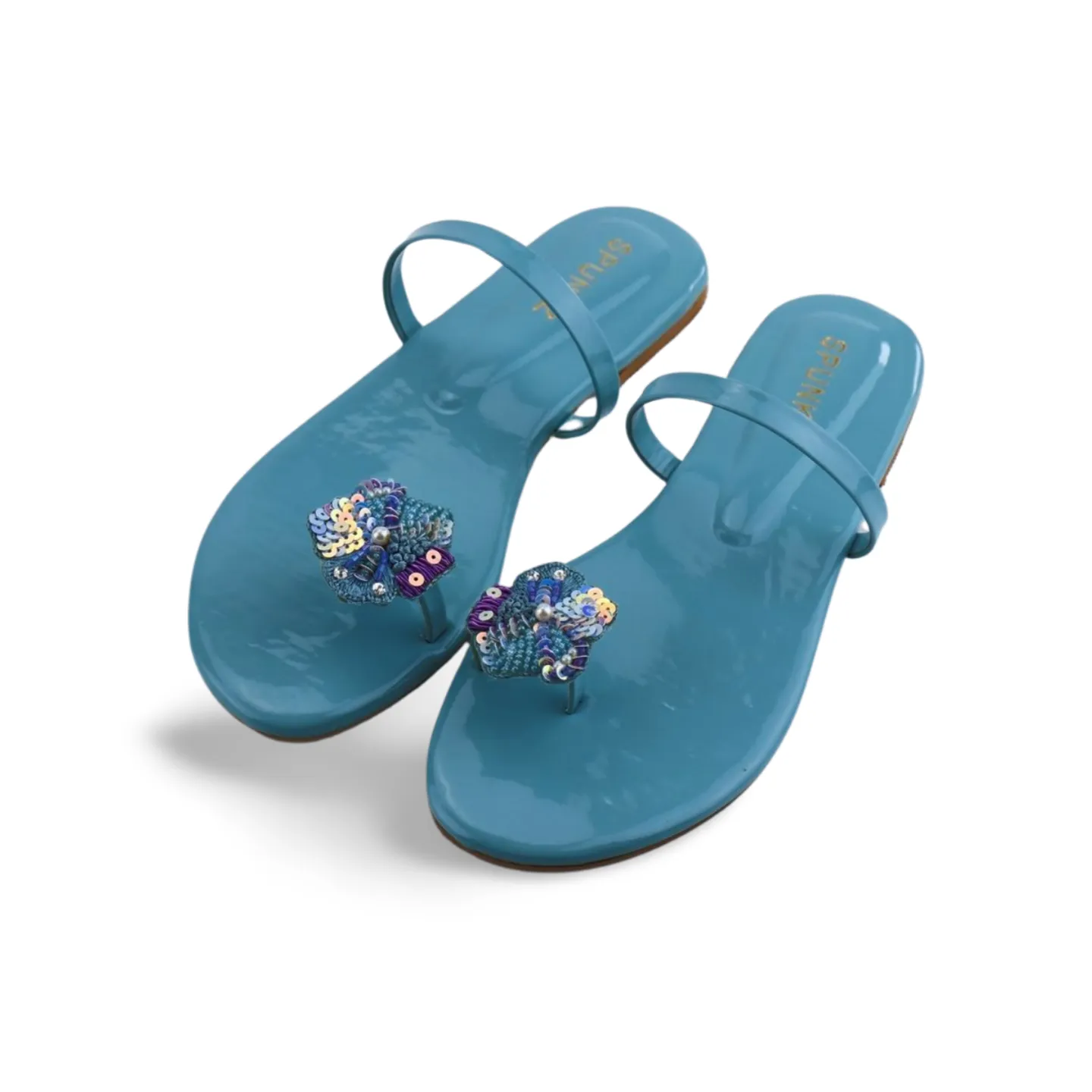 Elegant Floral Toe Ring Flip-Flops for Women