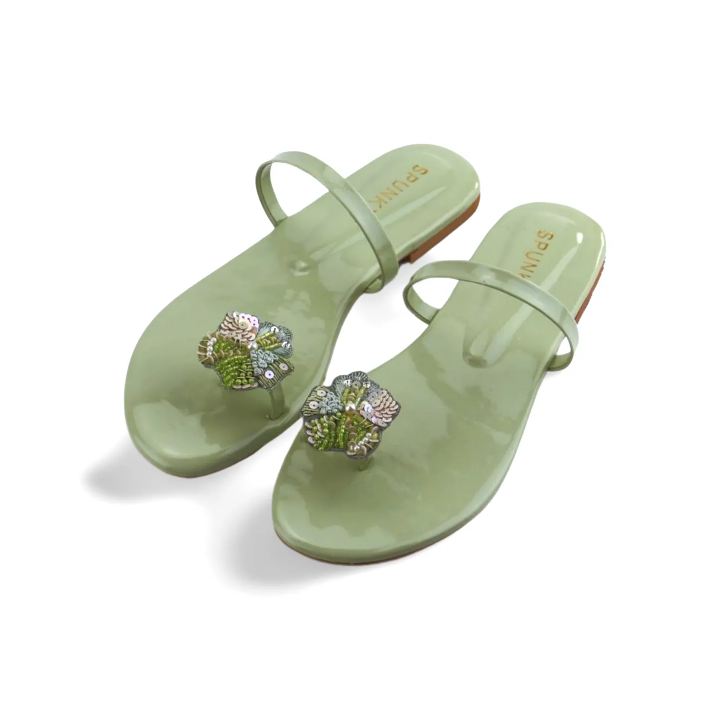 Elegant Floral Toe Ring Flip-Flops for Women