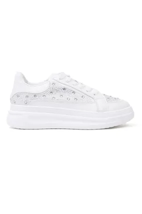 EMBELLISHED SNEAKERS-WHITE