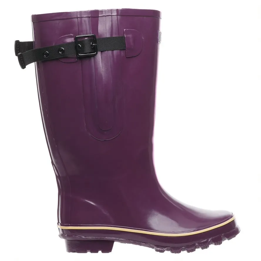 Extra Wide Calf Purple Wellies - Wide in Foot & Ankle - up to 57cm Calf