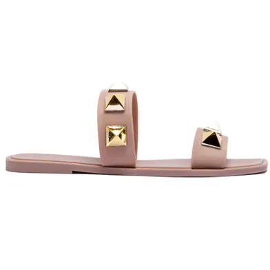 Gilson Studded Double Strappy Slip On Sandals