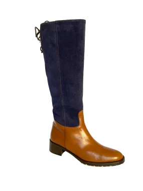 HB Shoes Ladies 1028 cuero Low Heel Knee High Boot