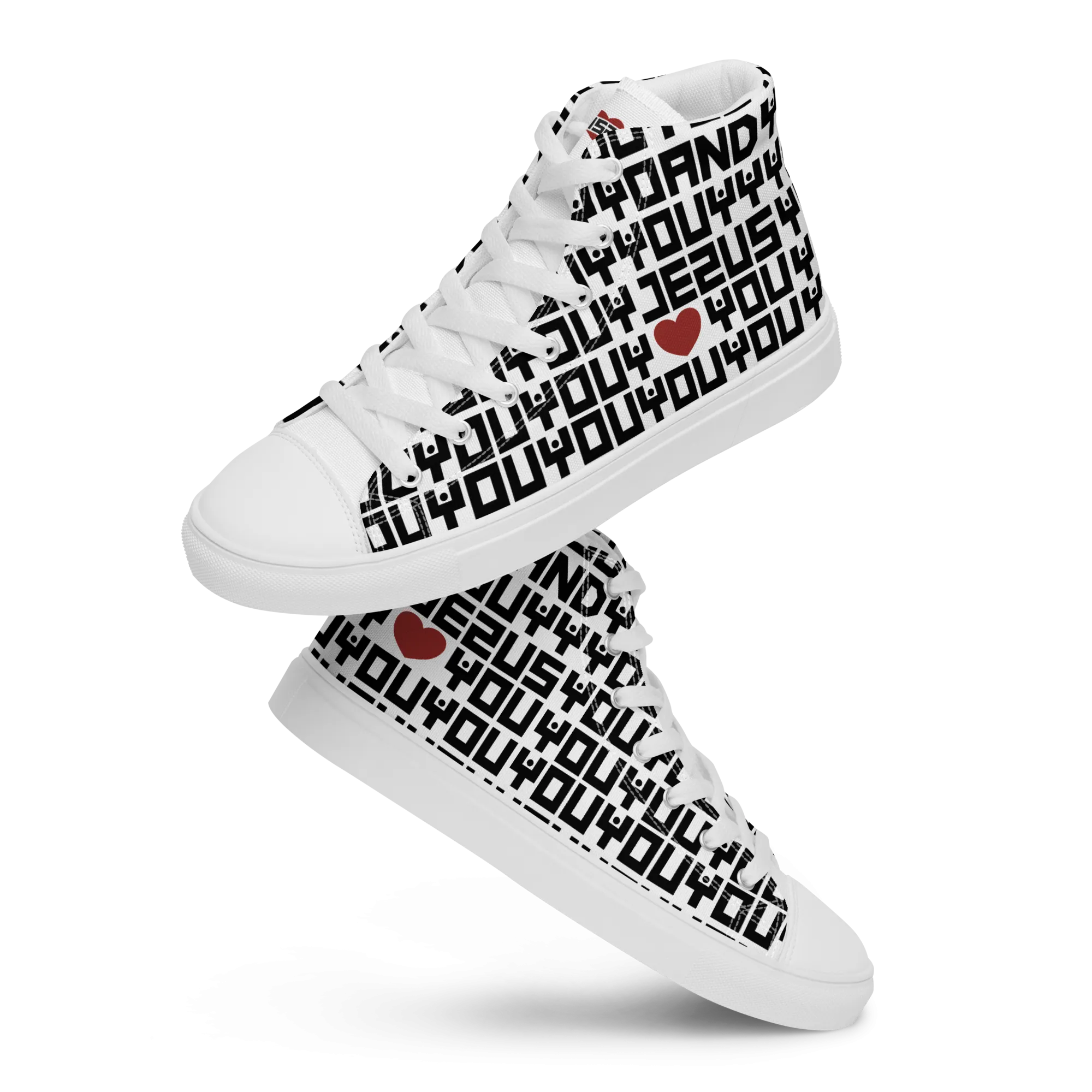 Jesus Loves Everyone Women’s high top canvas shoes