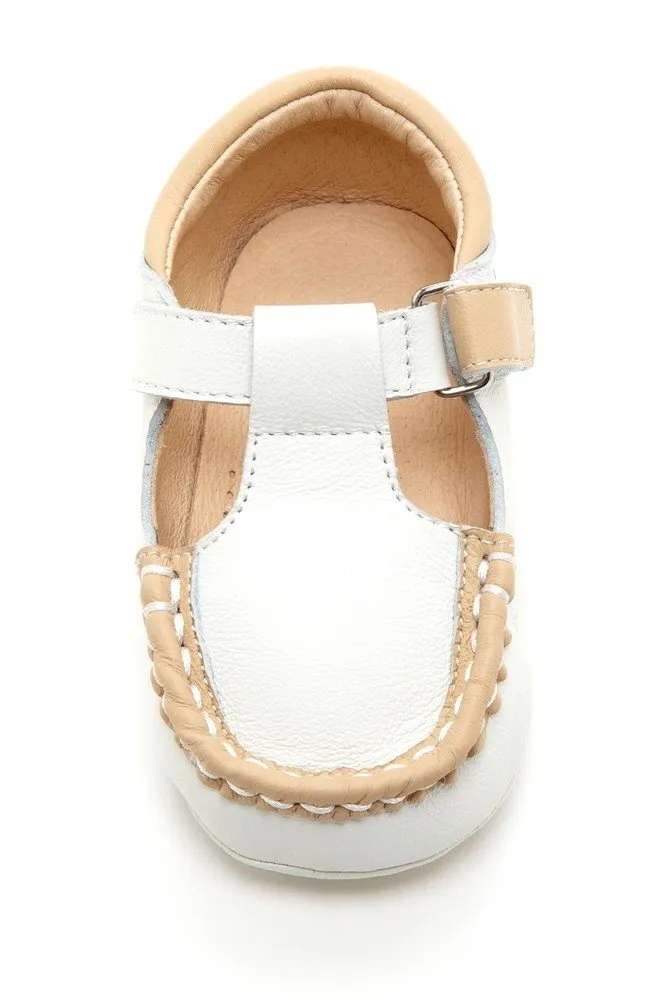 Light Mocha T-Strap Loafers