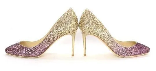 'Momento' Ombre Glitter Pumps - Silver/Dark Navy, Gold/Purple, Gold/Black