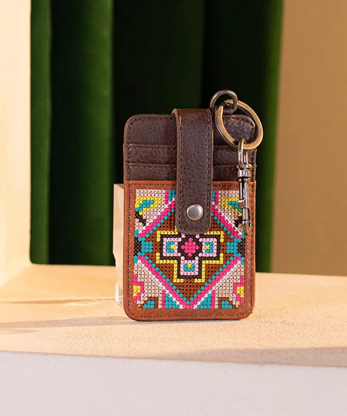 Montana West Pattern Embroidered Card Holder