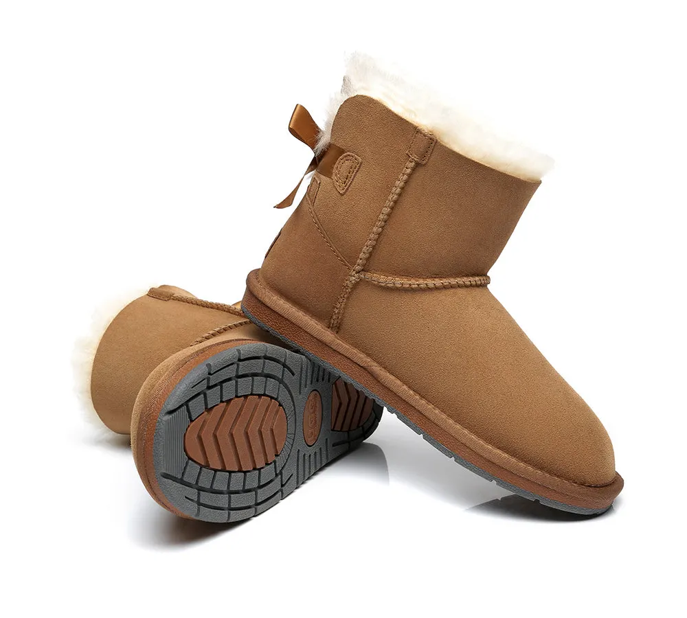 Single Back Bow Women Mini Ugg Boots