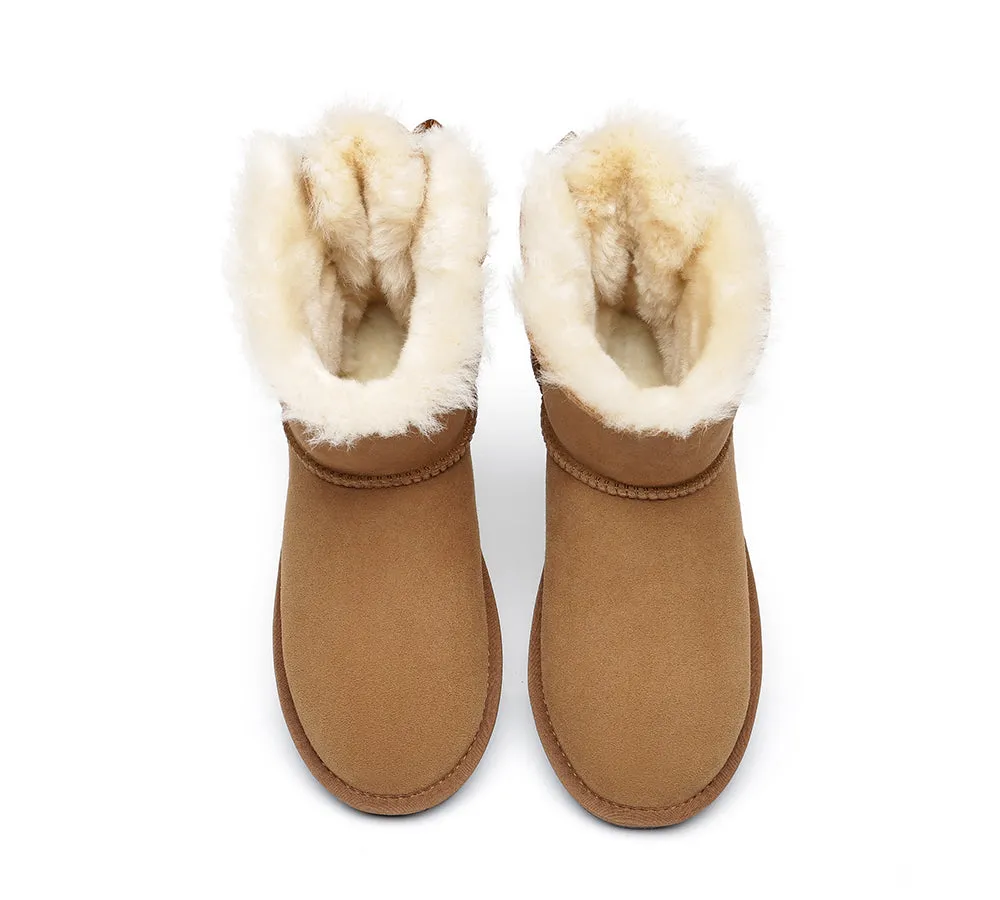 Single Back Bow Women Mini Ugg Boots