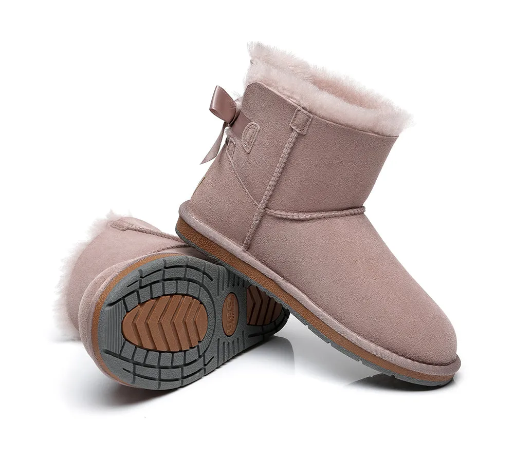 Single Back Bow Women Mini Ugg Boots