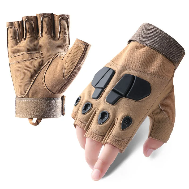 Soft Shell Protection Wear-resistant Anti Slip Half Finger Tactical Gloves