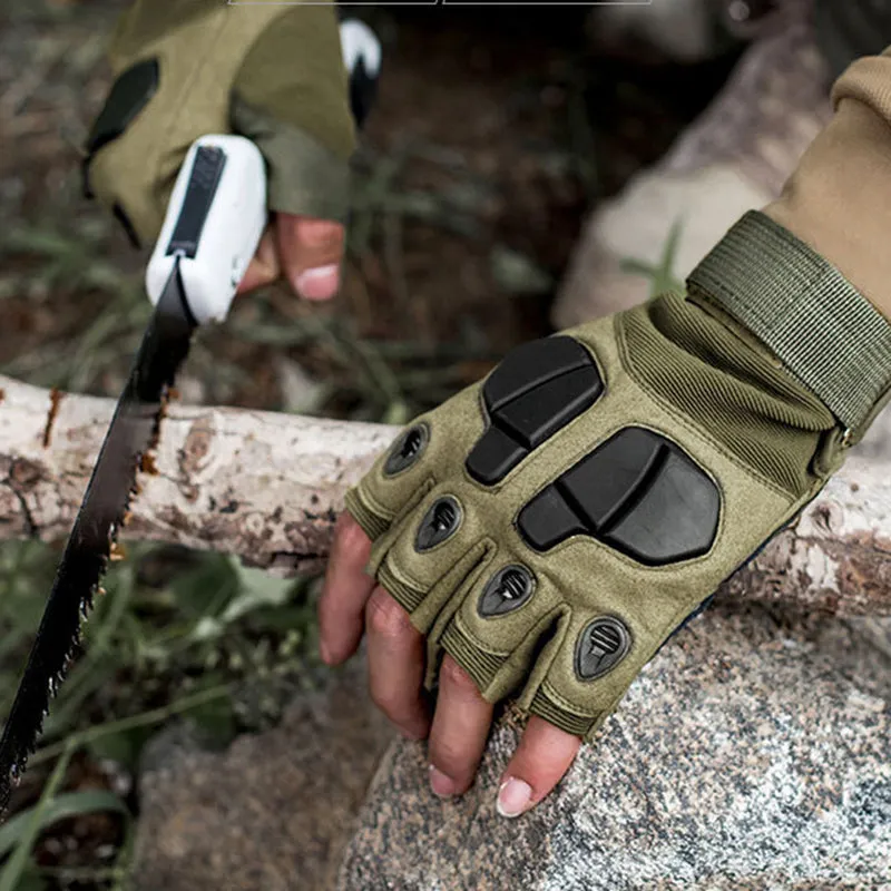 Soft Shell Protection Wear-resistant Anti Slip Half Finger Tactical Gloves