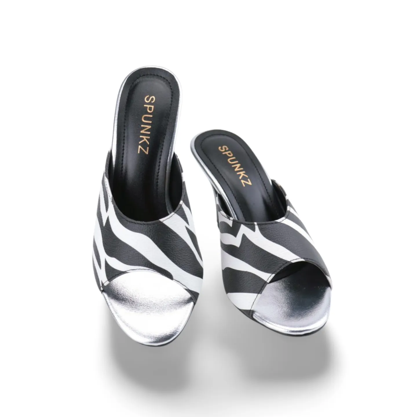 Stylish Zebra Print Heel Sandals