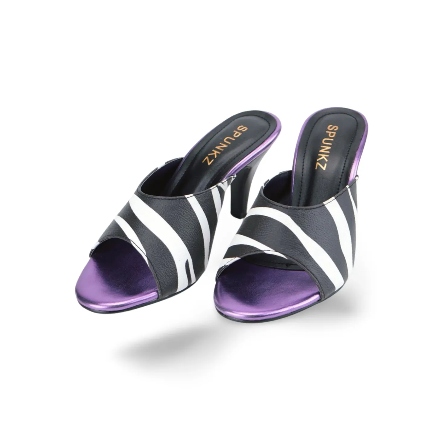 Stylish Zebra Print Heel Sandals