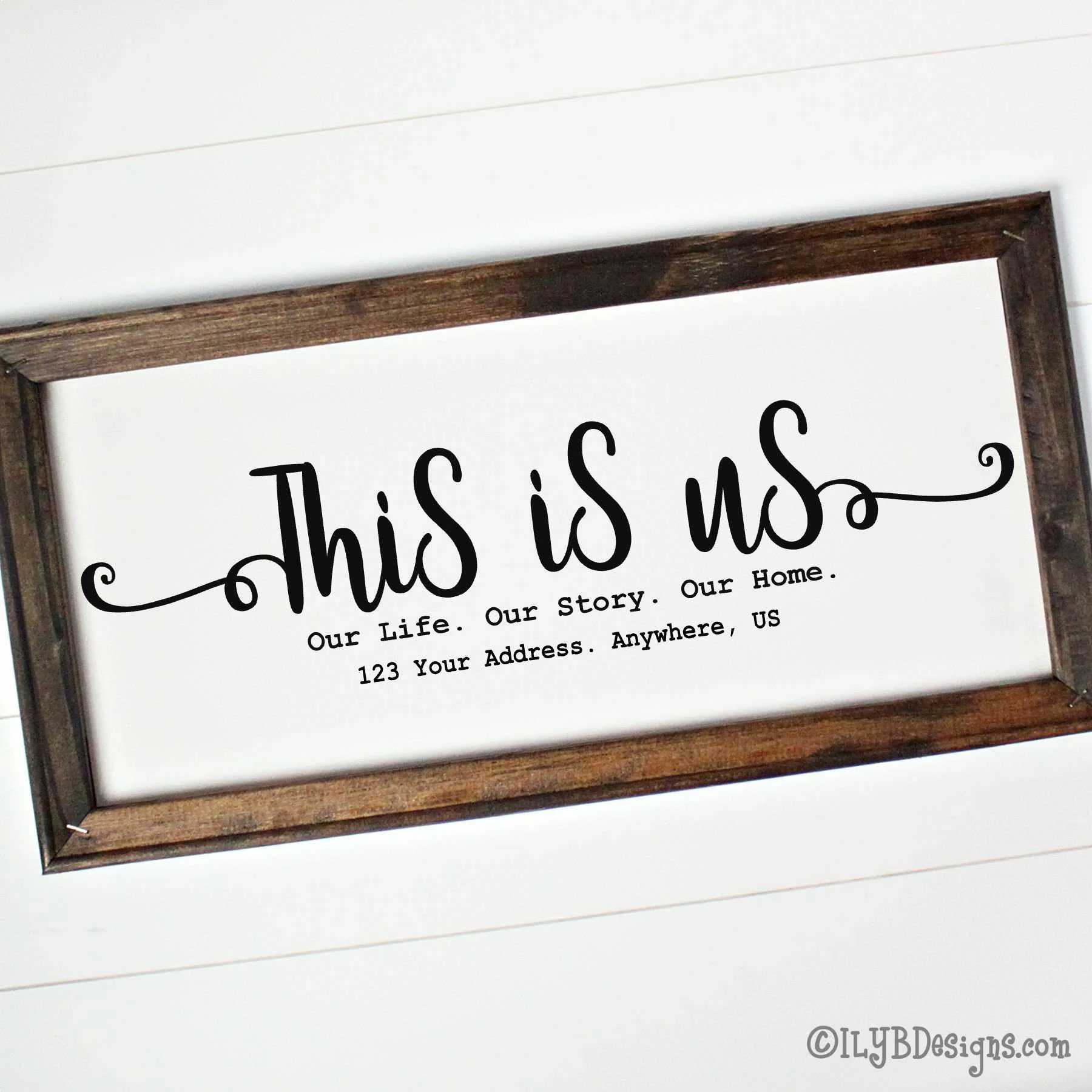 THIS IS US Framed Canvas Sign - Custom Canvas Sign - Personalized Family Sign