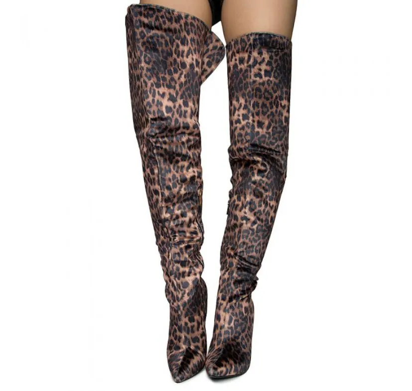 TWIN LEOVLT CHEETAH KNEE HIGH BOOTS