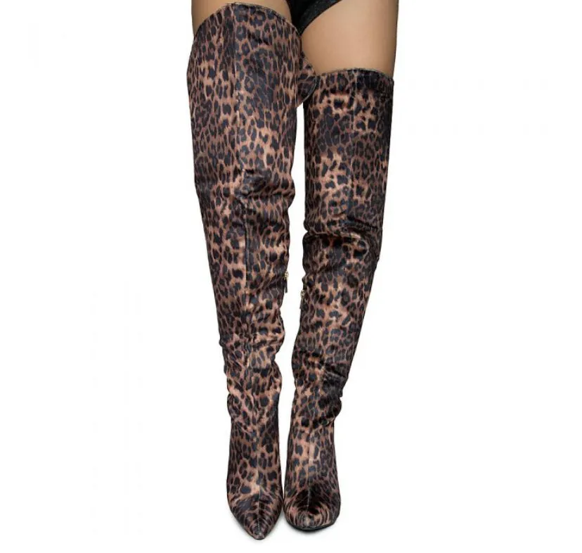 TWIN LEOVLT CHEETAH KNEE HIGH BOOTS