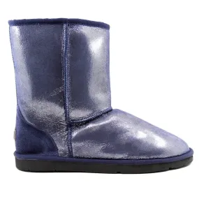 UGG Short Aquafleece Navy Blue Sparkle Boots