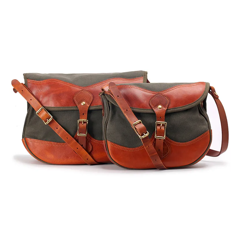 Waterproof Canvas And Italian Vegetable Tanned Leather Crossbody Clamshell Bag-i7bags