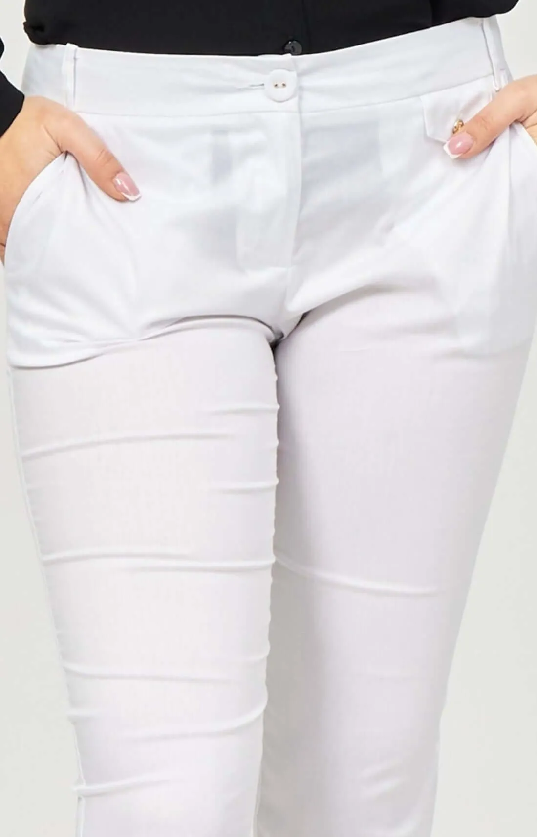 White Cotton poplin chino