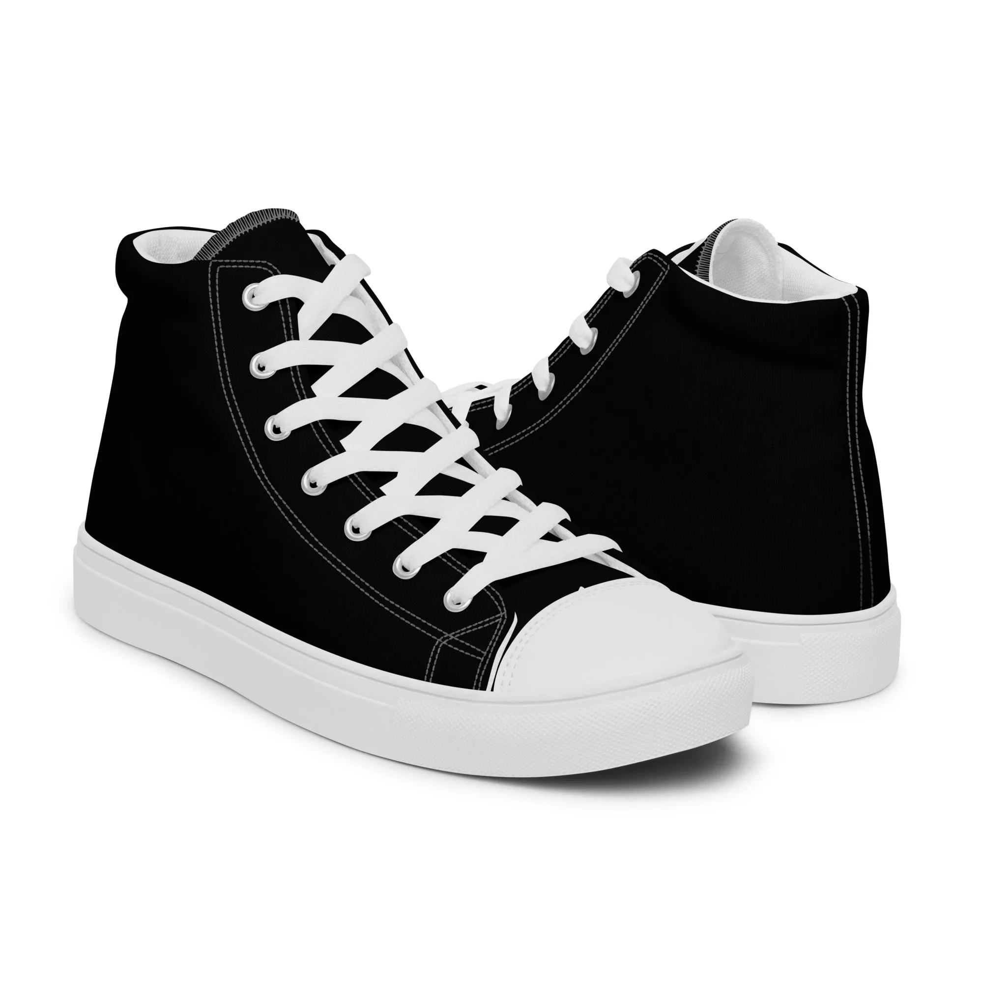 Women’s high top canvas shoes Black