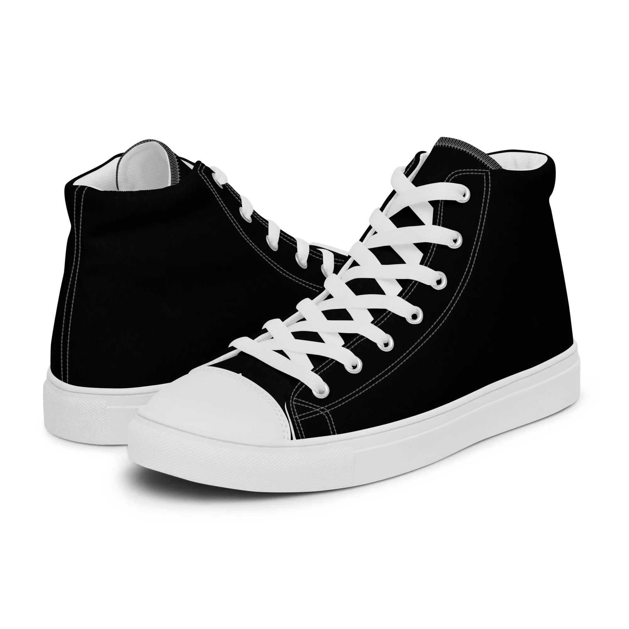 Women’s high top canvas shoes Black