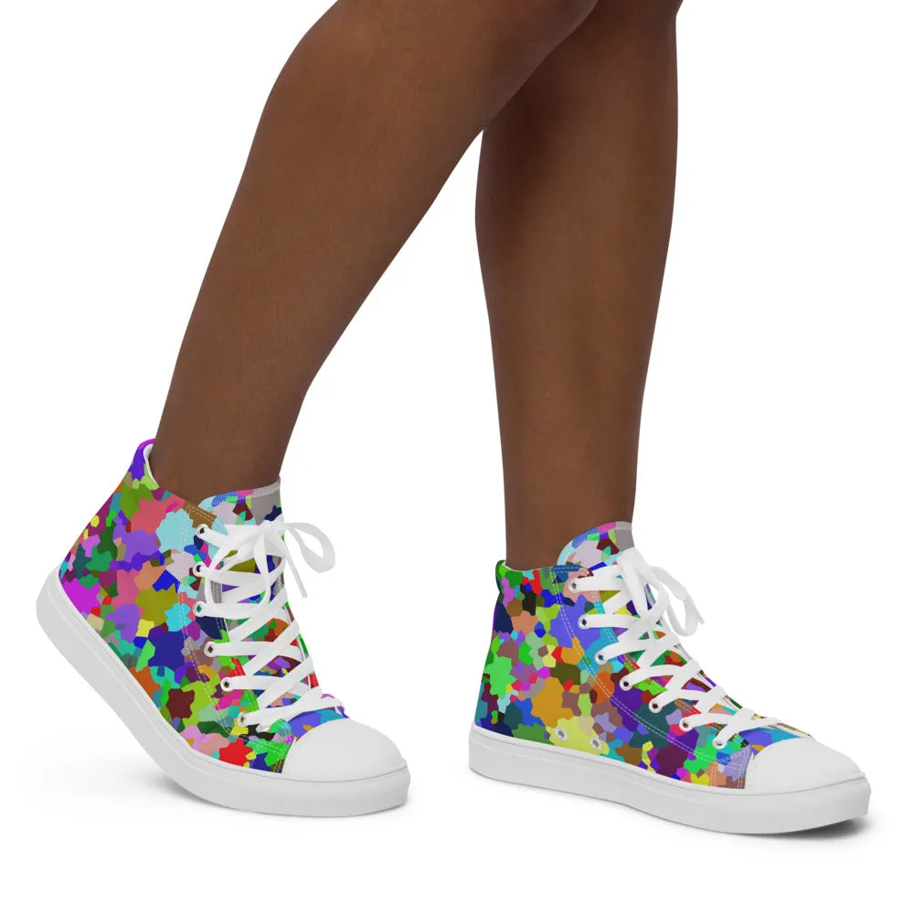 Women’s high top canvas shoes Speckle